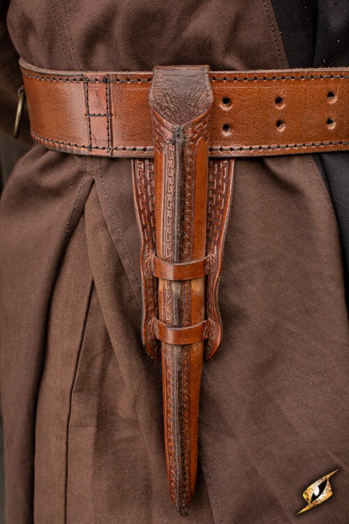 Epic Armoury Wand Sheath (Leren Toverstaf Schede) - Full Grain Leather Bruin Epic Armoury