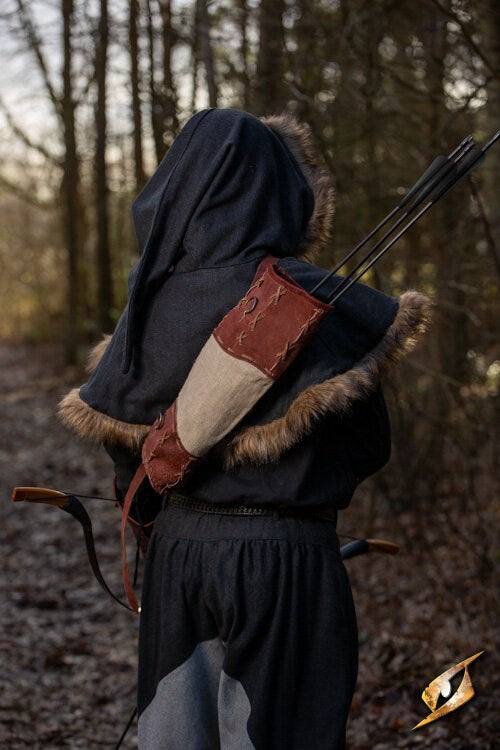 Wildling Pijlenkoker (Echt Suede) | LARP Rug-Pijlenkoker Epic Armoury