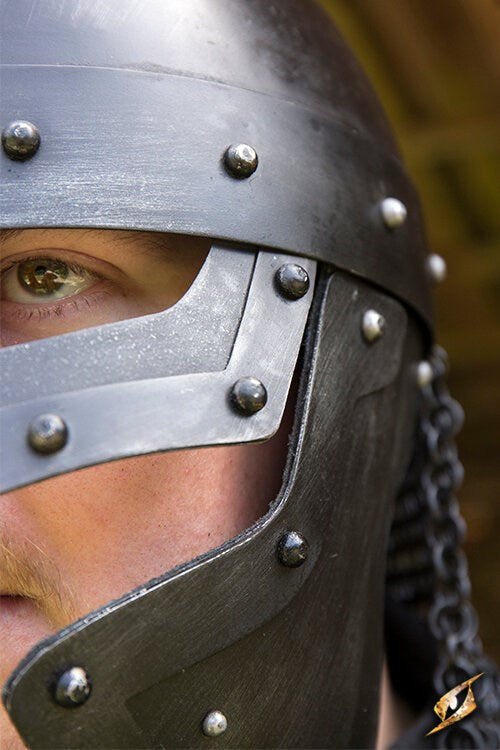 Raven Helm (1mm Staal) | Viking 'Spectacle' LARP Helm Epic Armoury