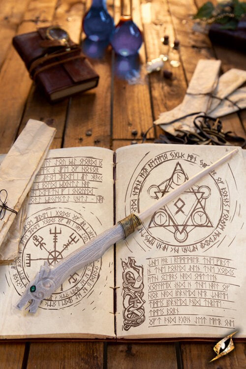 Epic Armoury Fafnir Wand (35 cm) - Hout & Foam Hybride Toverstaf Wit Epic Armoury