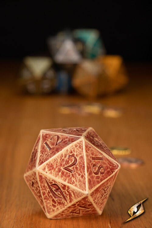 Epic Armoury Zachte Polyurethaan D20 Dobbelsteen voor Rollenspellen en LARP Beige Epic Armoury