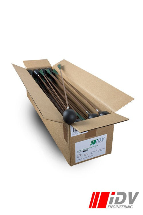 Duurzame LARP Pijl met Ronde Kop en Bruine Schacht - Veilig & Flexibel Doos IDV