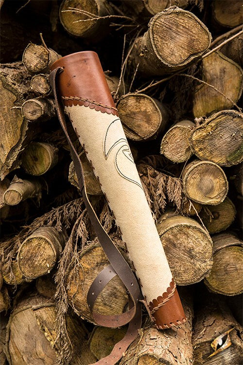 Epic Armoury Archer Quiver (Heupkoker) - Suède & Leer (SKU 2181) Beige Bruin Epic Armoury