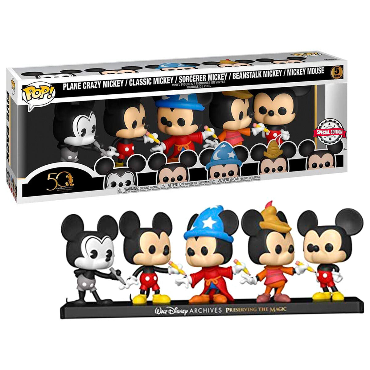 Funko POP! Disney Archives: Mickey Mouse 5-Pack Exclusive Set The Prop Shop
