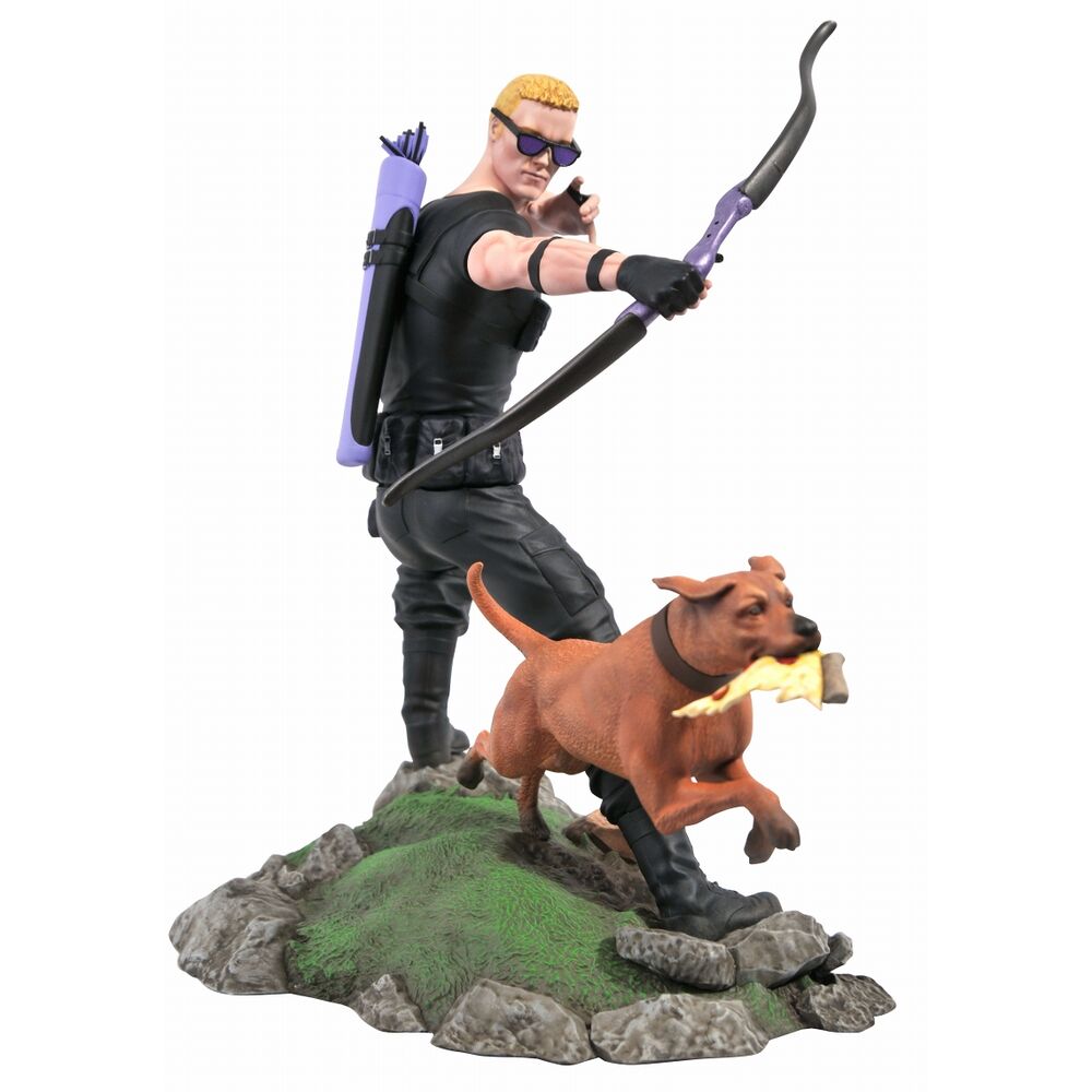 Hawkeye & Pizza Dog Statue (Comic Gallery) | 23cm Marvel Diamond Select