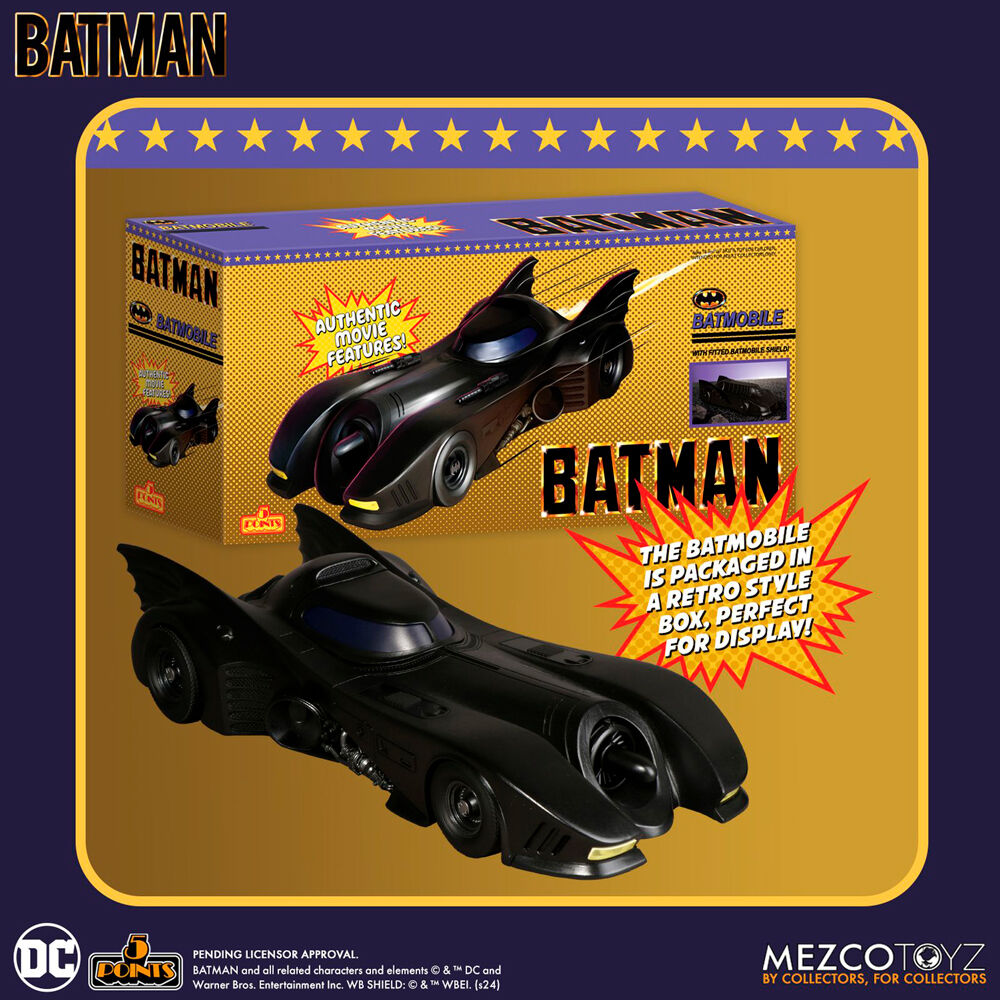 Batmobile 1989 Replica | DC Comics Voertuig Model Mezco Toyz