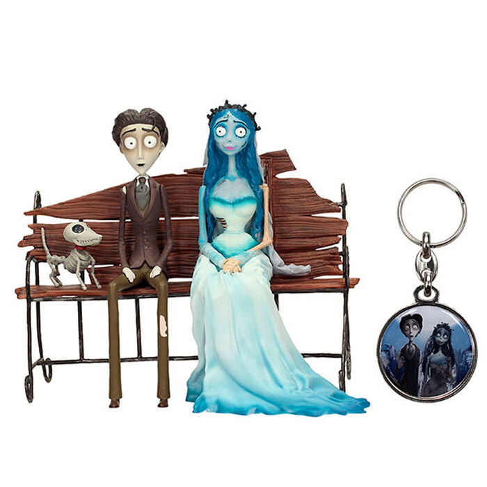 Corpse Bride Figuur & Metalen Sleutelhanger Set | Tim Burton SDTOYS