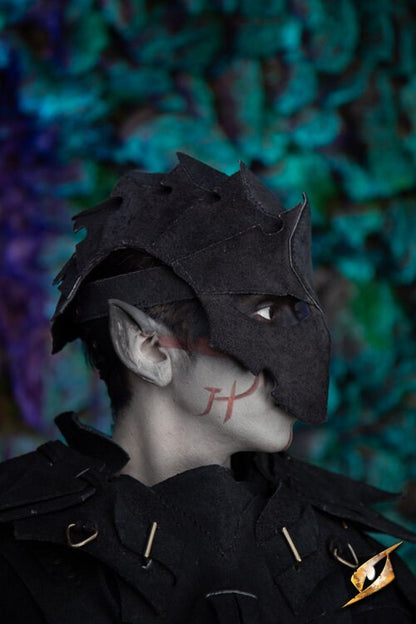 Assassin Helmet (Echt Suede Leer) | LARP Helm voor Rogues Epic Armoury