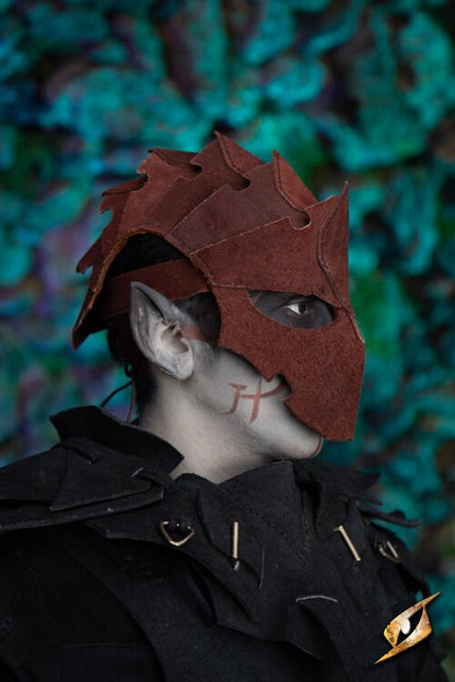 Assassin Helmet (Echt Suede Leer) | LARP Helm voor Rogues Epic Armoury