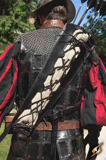 Epic Armoury Imperial Quiver (Leather) - Glad Leren Rugkoker Zwart Epic Armoury