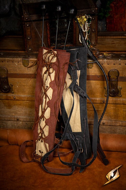 Epic Armoury Imperial Quiver Suede - Verstelbare Rugkoker voor LARP Epic Armoury