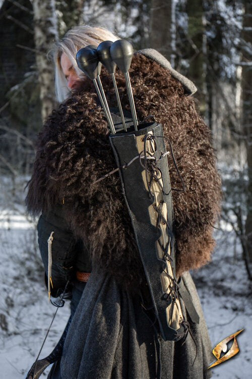 Epic Armoury Imperial Quiver Suede - Verstelbare Rugkoker voor LARP Zwart Epic Armoury