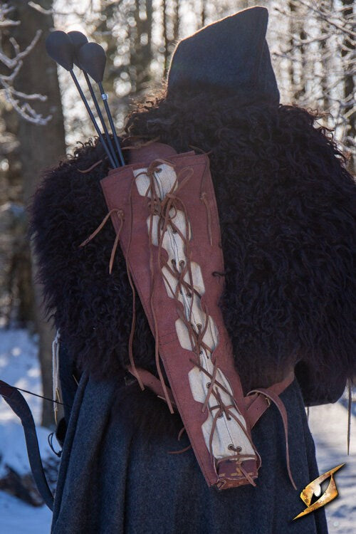 Epic Armoury Imperial Quiver Suede - Verstelbare Rugkoker voor LARP Bruin Epic Armoury