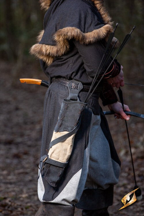 Wildling Pijlenkoker (Echt Suede) | LARP Rug-Pijlenkoker Zwart Epic Armoury
