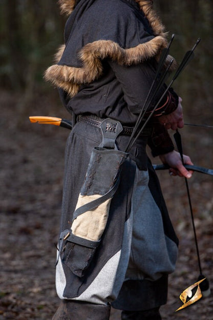 Wildling Pijlenkoker (Echt Suede) | LARP Rug-Pijlenkoker Zwart Epic Armoury