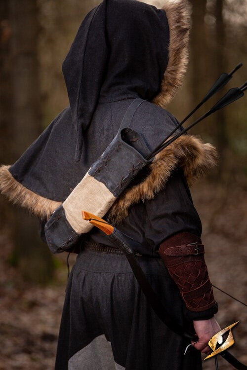 Wildling Pijlenkoker (Echt Suede) | LARP Rug-Pijlenkoker Epic Armoury