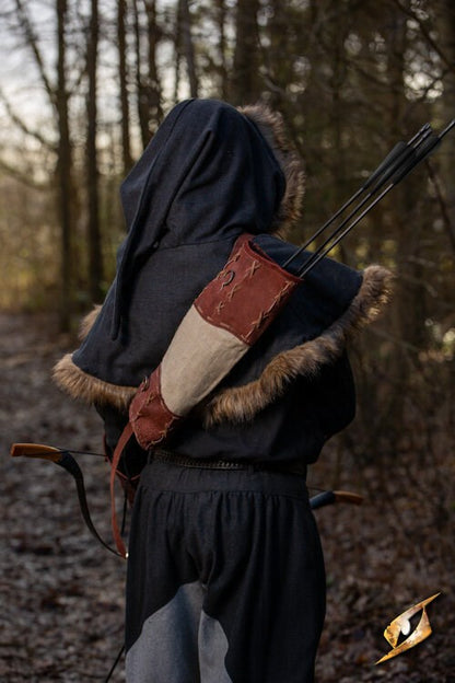 Wildling Pijlenkoker (Echt Suede) | LARP Rug-Pijlenkoker Epic Armoury
