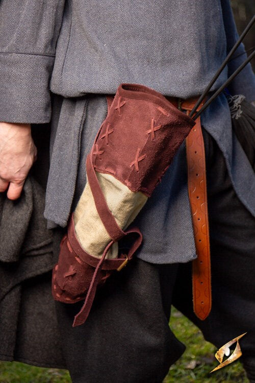 Wildling Pijlenkoker (Echt Suede) | LARP Rug-Pijlenkoker Bruin Epic Armoury