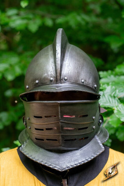 Burgonet Helm (PU Foam) | Lichtgewicht LARP Helm (Epic Armoury) Epic Dark Epic Armoury