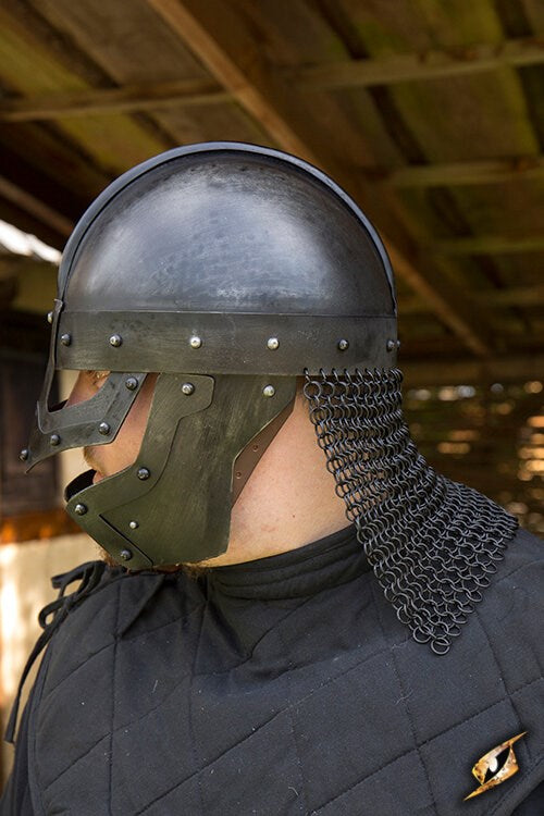 Raven Helm (1mm Staal) | Viking 'Spectacle' LARP Helm Epic Armoury