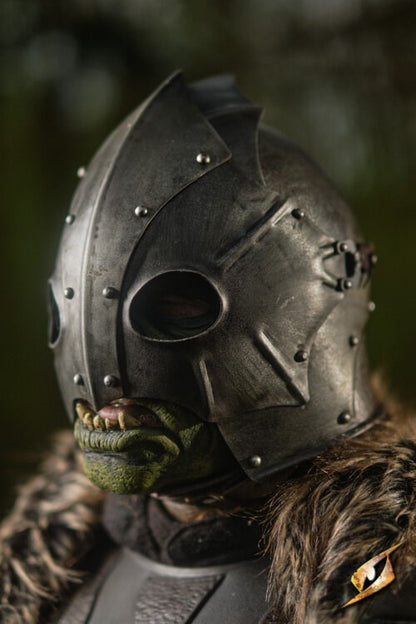 Raider Helm (1mm Staal) | 'Battle-worn' Orc/Barbaar Helm Epic Armoury