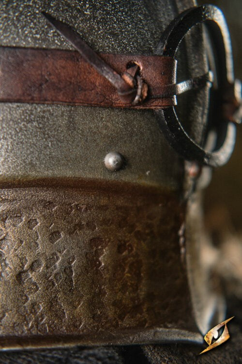 Raider Helm (1mm Staal) | 'Battle-worn' Orc/Barbaar Helm Epic Armoury