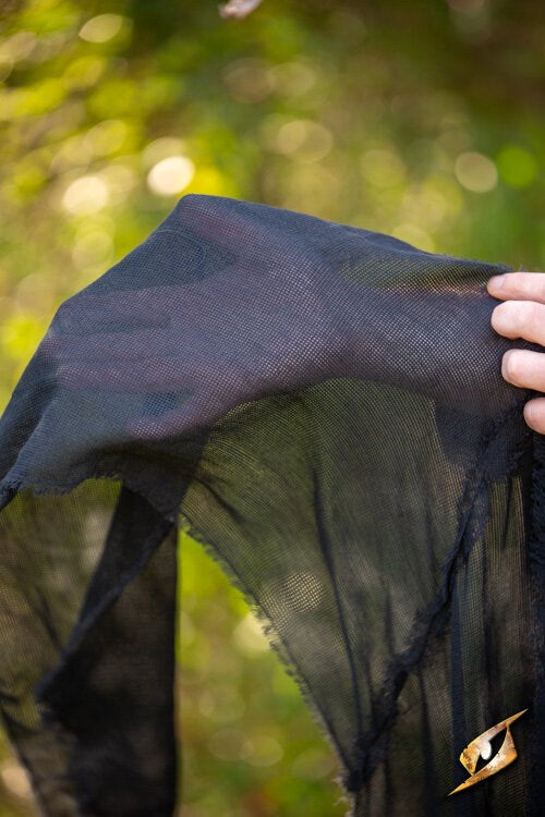 Cowl Ezio (Assassin Kap) | 100% Katoenen LARP Hood Zwart Epic Armoury