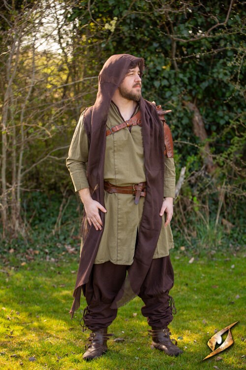 Cowl Ezio (Assassin Kap) | 100% Katoenen LARP Hood Epic Armoury