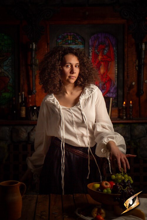 Crinkle Ondershirt (100% Katoen) | LARP Basislaag (Niet Strijken) Wit Epic Armoury