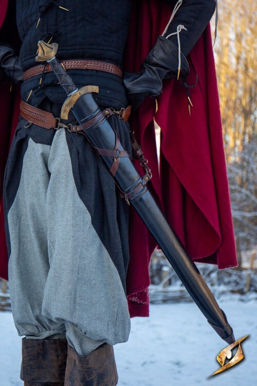 Sword Belt Scabbard (Echt Leer) | Riem met Zwaardhouder Epic Armoury
