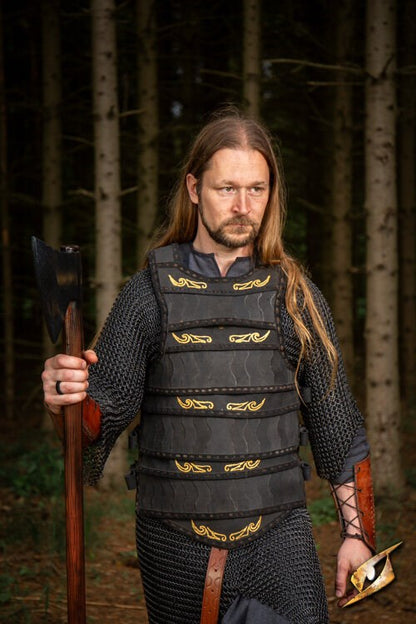 Celtic Lamellar (Suede) | Leren LARP Pantser (Epic Armoury) Zwart Epic Armoury