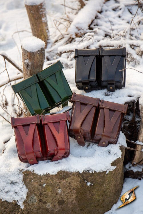 Epic Armoury Hard Pouch for Sword Belt - Stijf Lederen Tas (SKU 2603) Epic Armoury