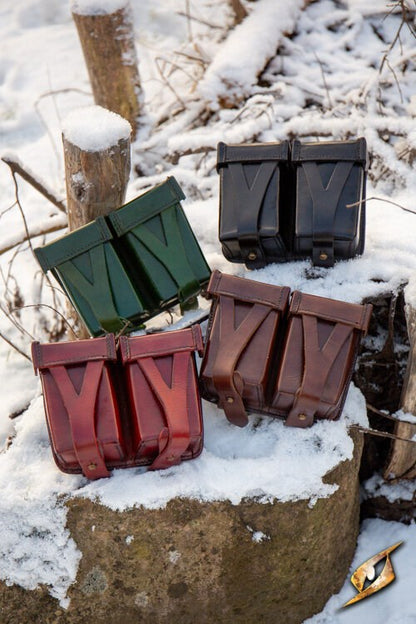 Epic Armoury Hard Pouch for Sword Belt - Stijf Lederen Tas (SKU 2603) Epic Armoury