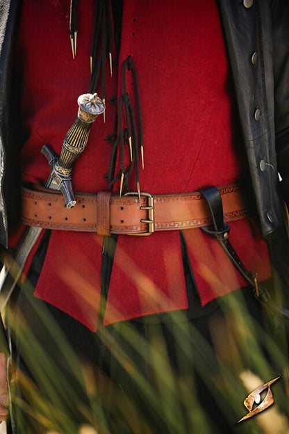 Hunter Belt (Echt Leer) | Brede Dubbel-Gesp LARP Riem Epic Armoury