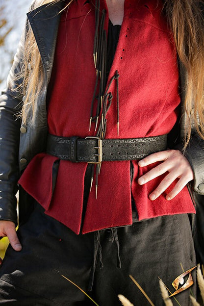 Hunter Belt (Echt Suede) | Brede Dubbel-Gesp LARP Riem Epic Armoury