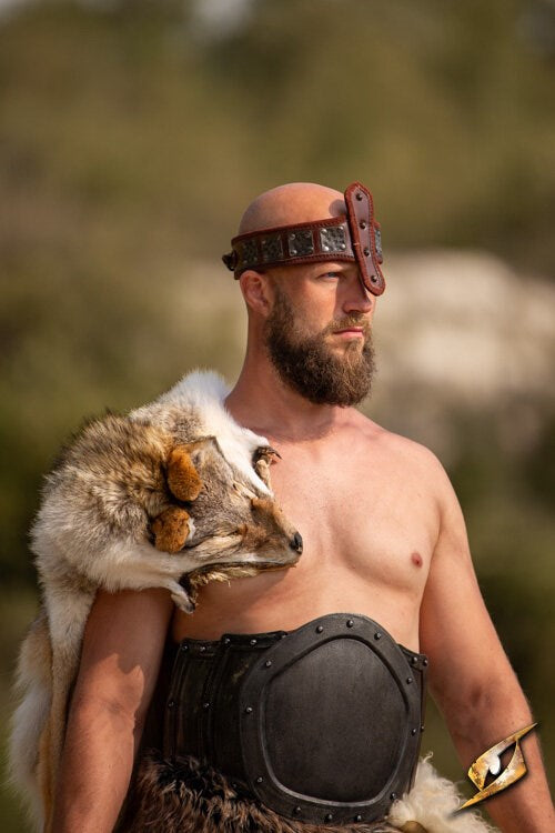 Headband of Strength (Ramskop) | Leren LARP Hoofdband Epic Armoury