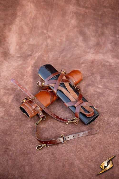 Leren Zwaardhouder (Hanger) | Verstelbare LARP 'Frog' voor Riem Epic Armoury