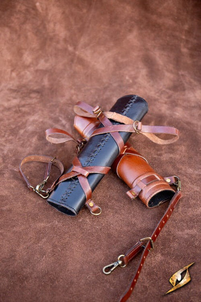 Leren Zwaardhouder (Hanger) | Verstelbare LARP 'Frog' voor Riem Epic Armoury