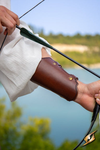 Archery Bracer (Volnerf Leer) | LARP Armbeschermer Boogschieten Bruin Epic Armoury