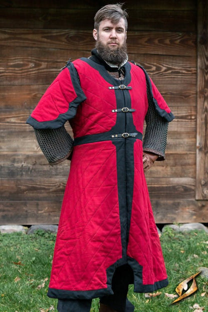 Gambeson Dastan (Gevoerd) | Katoenen LARP Wambuis (Epic Armoury) Rood Epic Armoury