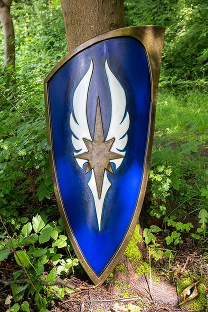 Elf Schild (70x50cm) | Elegant LARP Schild (Latex Coated) Blauw Epic Armoury