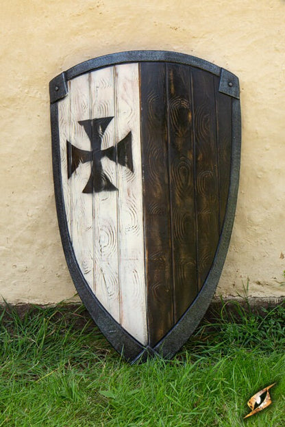 Templar Schild (90x60cm) | Groot LARP Schild (Latex Coated) Zwart Epic Armoury