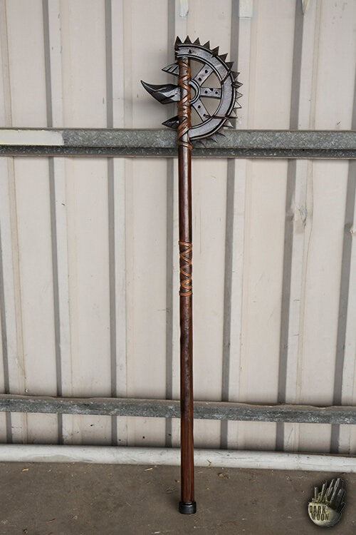 Dark Moon Gear Axe (155 cm) - Steampunk Stafwapen Dark Moon