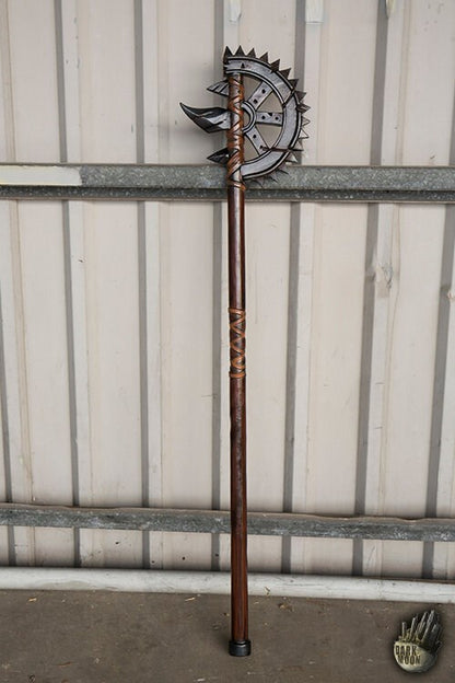 Dark Moon Gear Axe (155 cm) - Steampunk Stafwapen Dark Moon