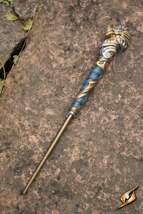 Epic Armoury Faust Wand (35 cm) - Houten Toverstaf (Dark Wizard Style) Goud Epic Armoury