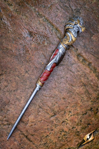 Epic Armoury Faust Wand (35 cm) - Houten Toverstaf (Dark Wizard Style) Zilver Epic Armoury