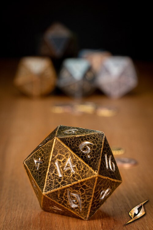 Epic Armoury Zachte Polyurethaan D20 Dobbelsteen voor Rollenspellen en LARP Bruin Epic Armoury