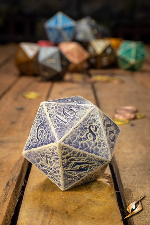 Epic Armoury Zachte Polyurethaan D20 Dobbelsteen voor Rollenspellen en LARP Paars Epic Armoury