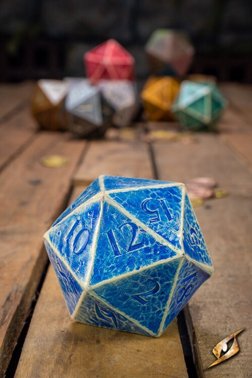 Epic Armoury Zachte Polyurethaan D20 Dobbelsteen voor Rollenspellen en LARP Blauw Epic Armoury