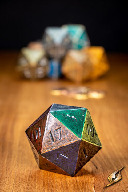 Epic Armoury Zachte Polyurethaan D20 Dobbelsteen voor Rollenspellen en LARP Regenboog Epic Armoury